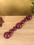 Подсвечник на 3 свечи «Бусы», с 7 сферами, 44×8×8 см, баклажановый - Фото 3