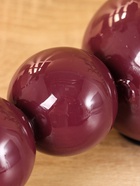 Подсвечник на 3 свечи «Бусы», с 7 сферами, 44×8×8 см, баклажановый - Фото 5