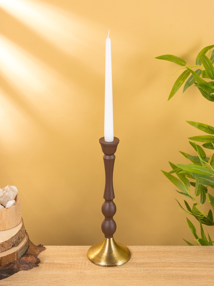 Подсвечник на 1 свечу «Шоколад», 10.5×10.5×30 см - Фото 1
