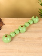 Подсвечник на 3 свечи «Бусы», с 7 сферами, 44×8×8 см, кипарис - Фото 3