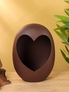 Подсвечник в форме сердца текстурный «Шоколад», 16.5×8.5×22+/- 1 см - фото 809142774