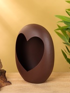 Подсвечник в форме сердца текстурный «Шоколад», 16.5×8.5×22+/- 1 см - фото 809142775