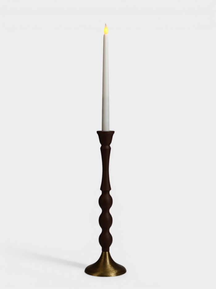 Подсвечник на 1 свечу «Шоколад», 10.5×10.5×34.5 см - Фото 1