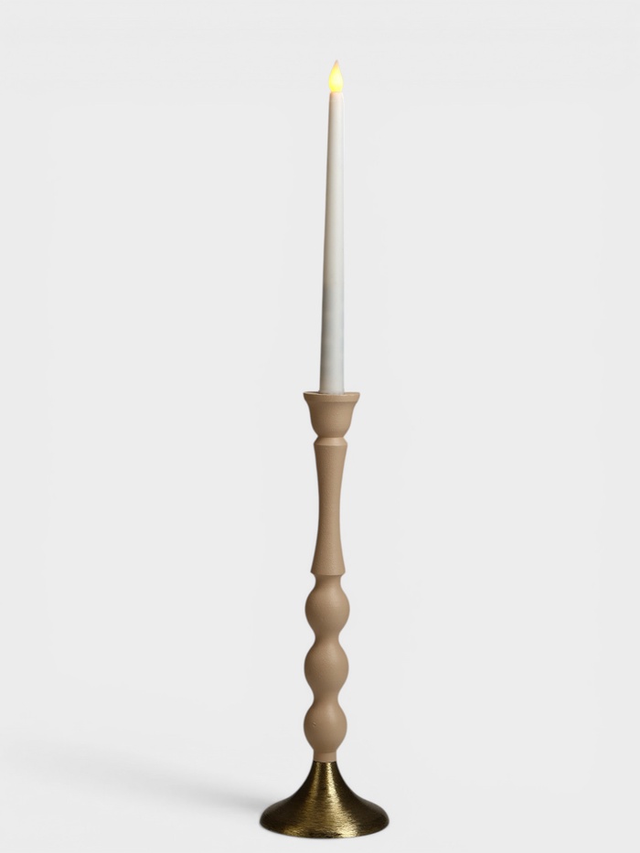 Подсвечник на 1 свечу «Кремовый», 10.5×10.5×34.5 см - Фото 1