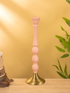 Подсвечник на 1 свечу «Пудровый розовый», 10.5×10.5×34.5 см - фото 52744411