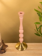 Подсвечник на 1 свечу «Пудровый розовый», 10.5×10.5×34.5 см - фото 52744412