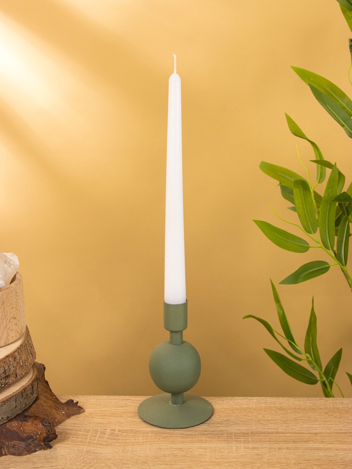 Подсвечник на 1 свечу текстурный «Болотный», с 1 сферой, 7.5×7.5×11.5 см - Фото 1