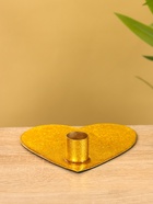 Подсвечник на 1 свечу "Love is..." в форме сердца золотой 12,5х12,5х3 см 10722256 - фото 16981233