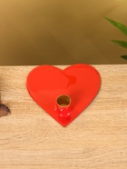 Подсвечник на 1 свечу "Love is..." в форме сердца красный 12,5х12,5х3 см 10722257 - фото 16981238