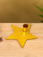 Подсвечник на 1 свечу «Звезда», 13×12×3 см, золотой - фото 119120621