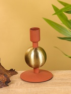 Подсвечник на 1 свечу текстурный «Терракотовый», с 1 сферой, 7.5×7.5×11.5 см - фото 52744430