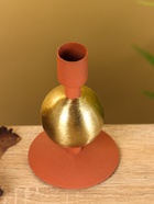 Подсвечник на 1 свечу текстурный «Терракотовый», с 1 сферой, 7.5×7.5×11.5 см - фото 52744431