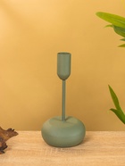 Подсвечник на 1 свечу текстурный «Болотный», 8×8×15.5 см - фото 52744440