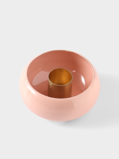 Подсвечник на 1 свечу на магнитах «Пудровый розовый», 7.5×7.5×3.5 см