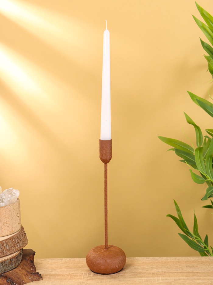 Подсвечник на 1 свечу текстурный «Бисквит», 8×8×25.5 см