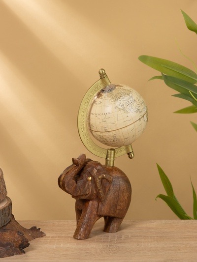 Глобус сувенирный, 11×8×21 см, подставка дерево