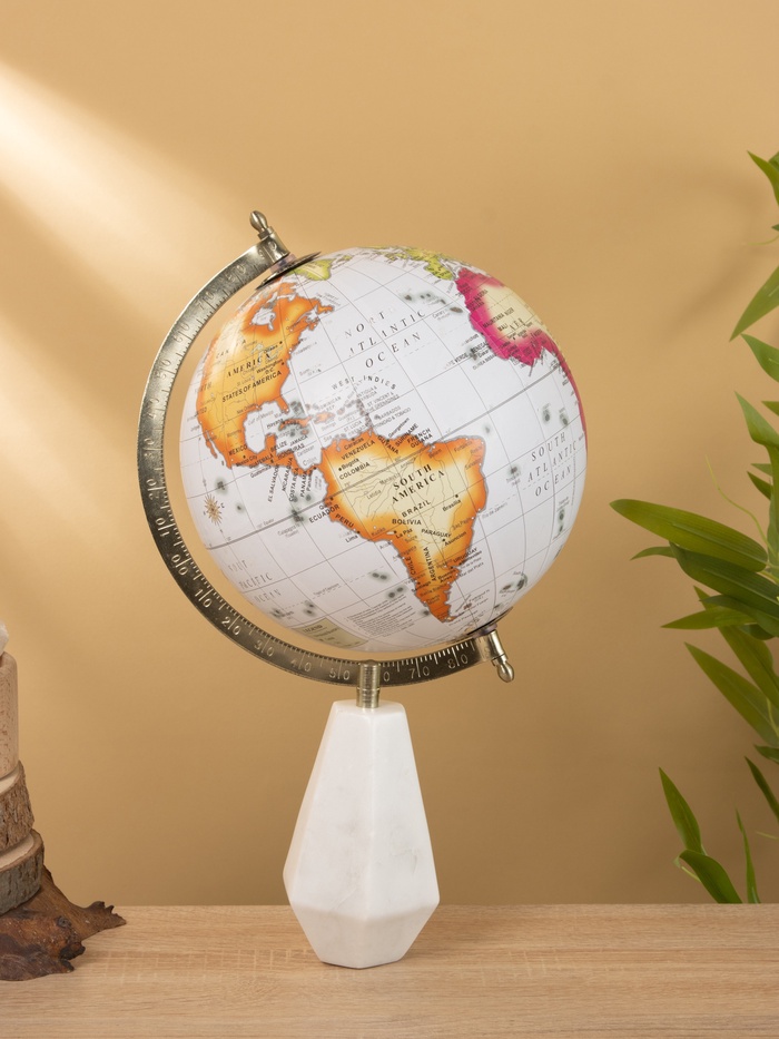 Глобус сувенирный, 23×20×38 см, подставка мрамор - Фото 1