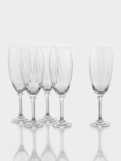 УЦЕНКА Набор бокалов для шампанского «Магнолия», 210 мл, 5 шт.