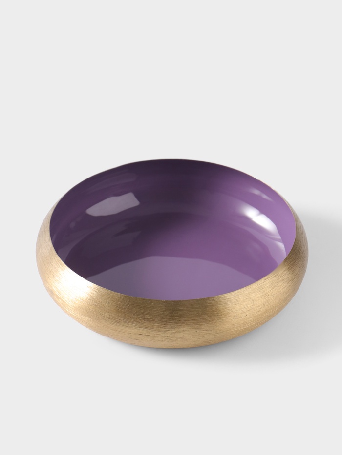 Подсвечник золотой с фиолетовым покрытием, 18×18×5 см - Фото 1