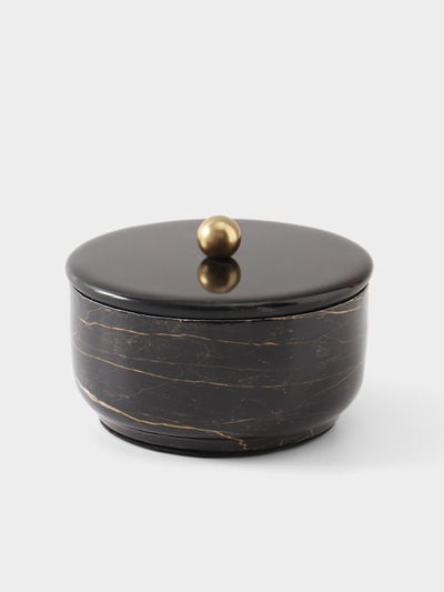 Конфетница с крышкой «Тёмный шоколад», 11×11×7 см