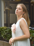 Брошь текстильная «Цветок», розовая - Фото 5