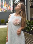 Брошь текстильная «Цветок», розовая - Фото 7