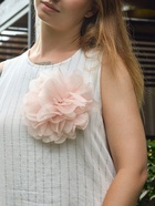 Брошь текстильная «Цветок», розовая - Фото 8