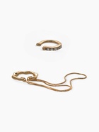 Серьги каффы «Водопад» набор 2 шт. стразы, цвет золото - фото 809108780