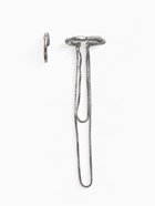 Серьги каффы «Водопад» набор 2 шт. стразы, цвет серебро - фото 50804165