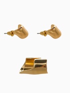 Набор серьги и каффа 3 шт. «Минимализм» тренд, цвет золото - Фото 4