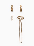 Набор серьги и каффы 4 шт. «Минимализм», водопад, цвет золото - Фото 3