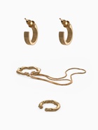 Набор серьги и каффы 4 шт. «Минимализм», водопад, цвет золото - Фото 5