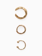 Набор серьга и каффы 3 шт. «Кольцо» тренд, цвет золото - Фото 3
