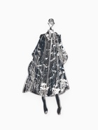 Брошь «Дама в пальто», эмаль, чёрная в серебре - Фото 3