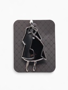 Брошь «Дама в пальто», эмаль, чёрная в серебре - Фото 5