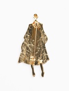 Брошь «Дама в пальто», эмаль, красная в золоте - Фото 3