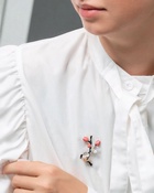 Брошь «Веточка с цветками сакуры», эмаль, цветная в золоте - Фото 2