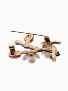 Брошь «Веточка с цветками сакуры», эмаль, цветная в золоте - Фото 4