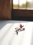 Брошь «Веточка с цветками сакуры», эмаль, цветная в золоте - фото 23277751