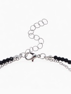 Колье из бисера «Сердце», двойной ряд, чёрно-белое в серебре - Фото 3