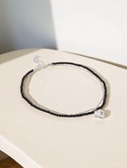 Колье из бисера «Сердце», двойной ряд, чёрно-белое в серебре - Фото 4