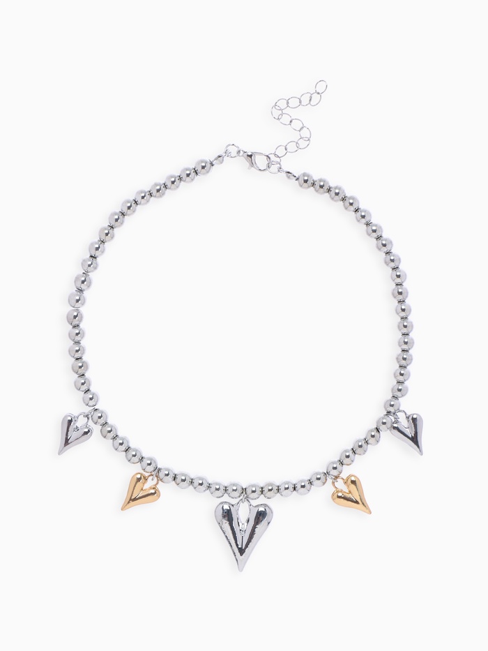 Колье с подвесками «Минималистичное сердце», цветной - Фото 1