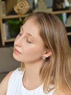 Серьги QF «Леопардовое сердце», набор 3 пары, крупное, цветной в серебре - Фото 2