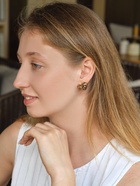 Серьги QF «Леопардовое сердце», набор 3 пары, крупное, цветной в золоте - Фото 2