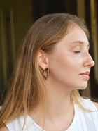 Серьги QF «Леопард», набор 3 пары, цветной в золоте - фото 53213478