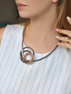 Браслет трансформируется в кулон «Обруч», d=8-24 см, металл, цвет золото, серебро - Фото 2