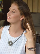 Браслет трансформируется в кулон «Обруч», d=8-24 см, металл, цвет серебро - Фото 7