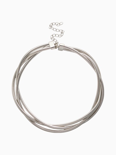 Чокер «Многослойный», металлический, цвет серебро