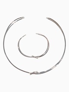 Набор 2 предмета: чокер, браслет «Обруч» узел, цвет серебро - Фото 3