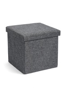 Пуф – короб складной «Клик Мебель», с ящиком, 300×300×300 мм, рогожка, цвет серый - Фото 5